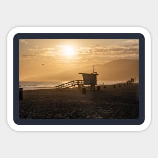 Beautiful Zuma Beach sunset, Malibu Sticker